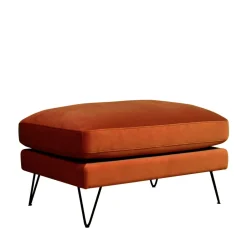 Hot Drawer VILLABON Pouf en velours pieds épingles noirs