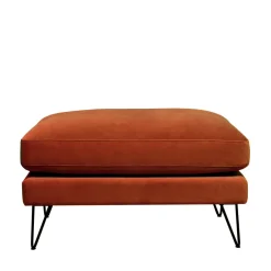 Hot Drawer VILLABON Pouf en velours pieds épingles noirs