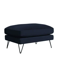 Hot Drawer VILLABON Pouf en velours pieds épingles noirs