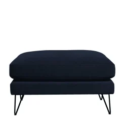 Hot Drawer VILLABON Pouf en velours pieds épingles noirs