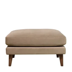 Clearance Drawer VILLABON Pouf en velours pieds bois foncé
