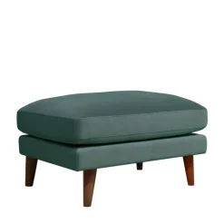 Clearance Drawer VILLABON Pouf en velours pieds bois foncé