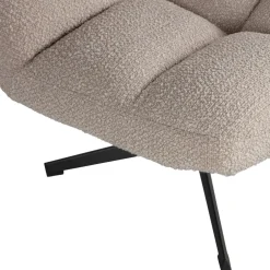 Online Woood VINNY Fauteuil pivotant en tissu bouclette