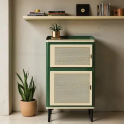 Best Drawer VINTAGIO Petit meuble de rangement 2 portes en métal H94cm
