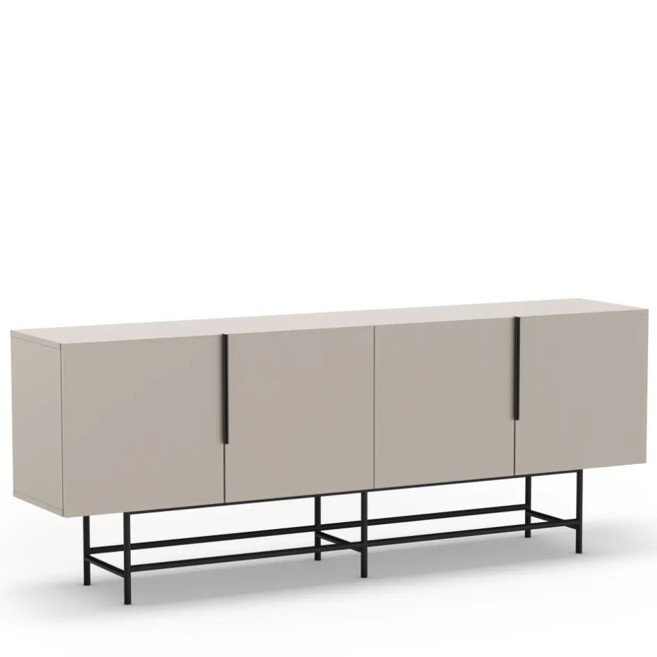 Best No name VINTARA Buffet 4 portes en bois et métal L200cm