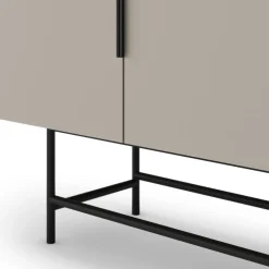 Best No name VINTARA Buffet 4 portes en bois et métal L200cm