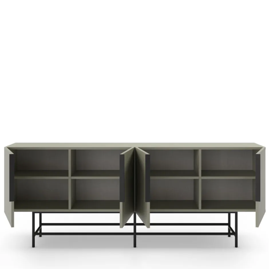 Best No name VINTARA Buffet 4 portes en bois et métal L200cm