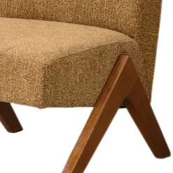 New Drawer VINTO Fauteuil en tissu pieds bois