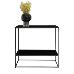 House Nordic VITA Console 2 étagères en bois et métal
