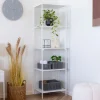 Best House Nordic VITA Etagère en bois et métal blanc 51x170cm