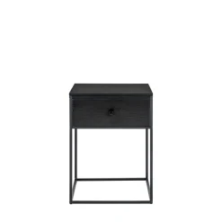 New House Nordic VITA Table de chevet avec tiroir en bois et métal