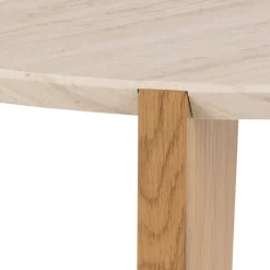 New Drawer VIVO Table basse ronde en effet travertin ø80cm