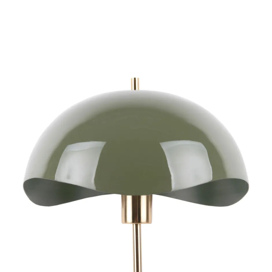 Online Leitmotiv WAVED DOME Lampe à poser en métal et marbre