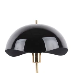 Online Leitmotiv WAVED DOME Lampe à poser en métal et marbre