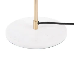 Online Leitmotiv WAVED DOME Lampe à poser en métal et marbre