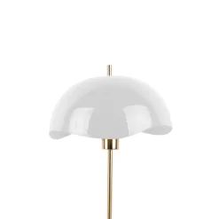 Online Leitmotiv WAVED DOME Lampe à poser en métal et marbre