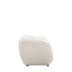 Best Drawer WEST Canapé droit 3 places en tissu à forme arrondie