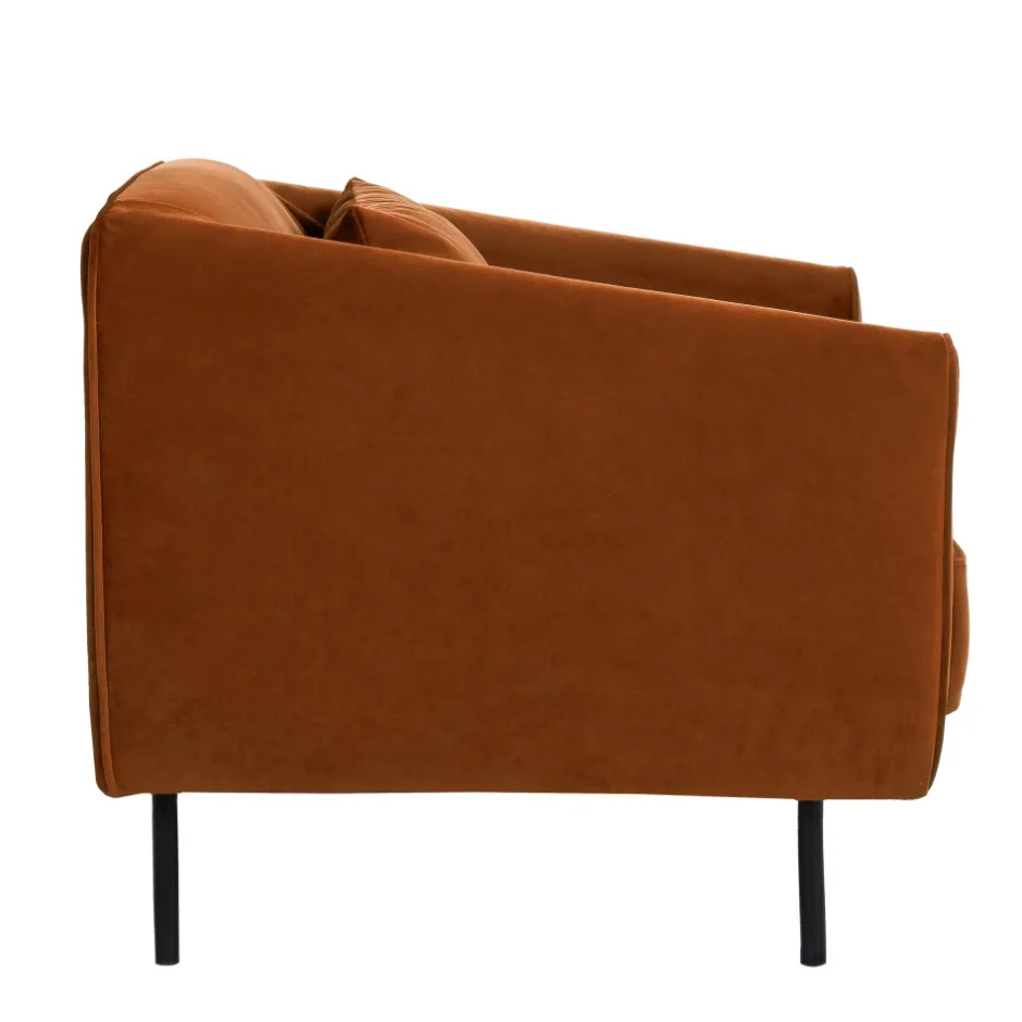 Clearance Drawer WINSEN Fauteuil en velours pieds droits en métal