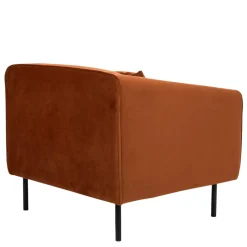 Clearance Drawer WINSEN Fauteuil en velours pieds droits en métal