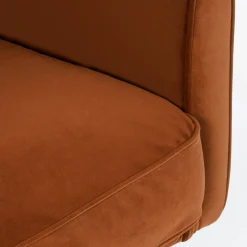 Clearance Drawer WINSEN Fauteuil en velours pieds droits en métal