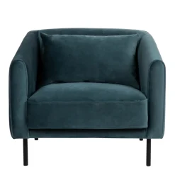 Clearance Drawer WINSEN Fauteuil en velours pieds droits en métal