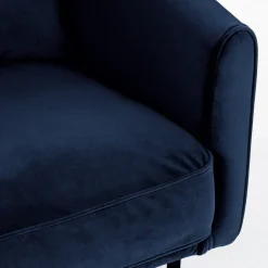 Clearance Drawer WINSEN Fauteuil en velours pieds droits en métal
