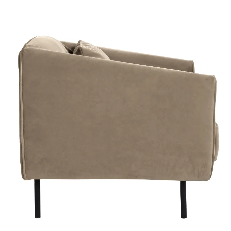 Clearance Drawer WINSEN Fauteuil en velours pieds droits en métal