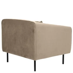 Clearance Drawer WINSEN Fauteuil en velours pieds droits en métal