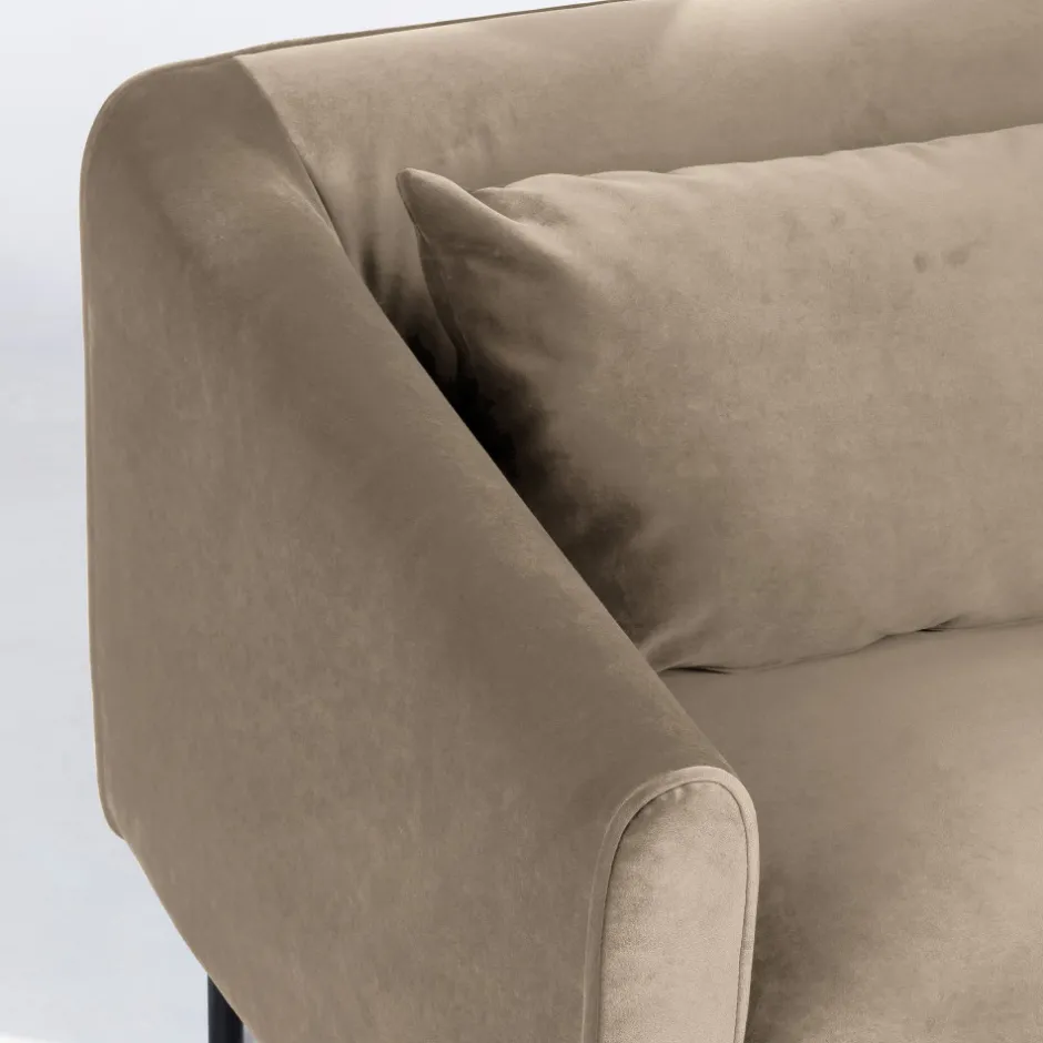 Clearance Drawer WINSEN Fauteuil en velours pieds droits en métal