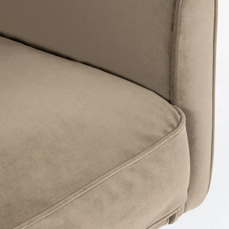 Clearance Drawer WINSEN Fauteuil en velours pieds droits en métal