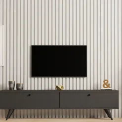 Clearance Drawer YARA Meuble TV 2 portes en bois L160cm