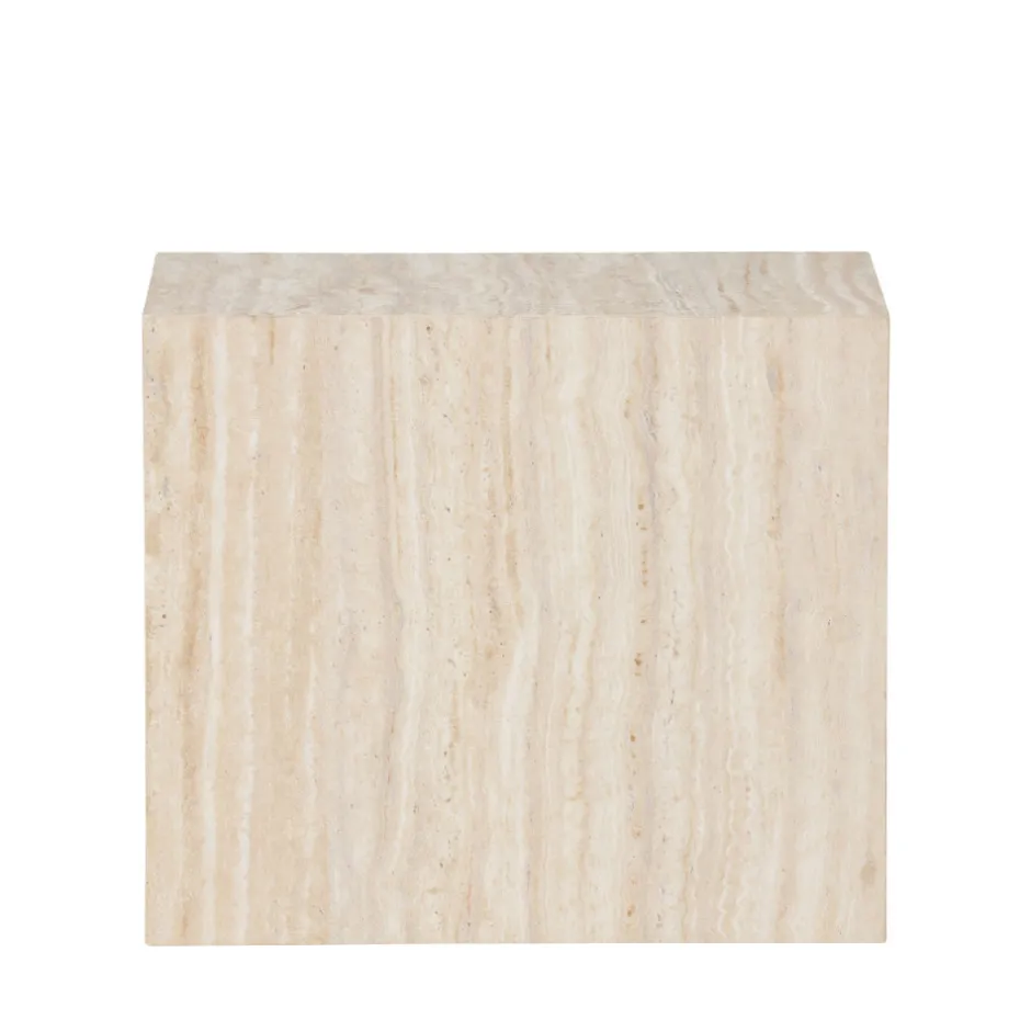 Online Venture Home YORK Table d'appoint effet travertin 35x25cm