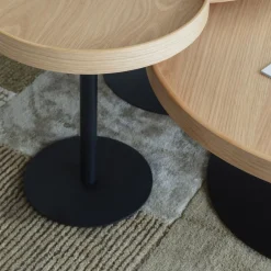 Hot No name YURI Table basse ronde en bois et métal ø70cm