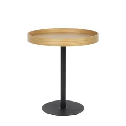 New No name YURI Table d'appoint ronde en bois et métal ø45cm