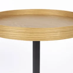 New No name YURI Table d'appoint ronde en bois et métal ø45cm
