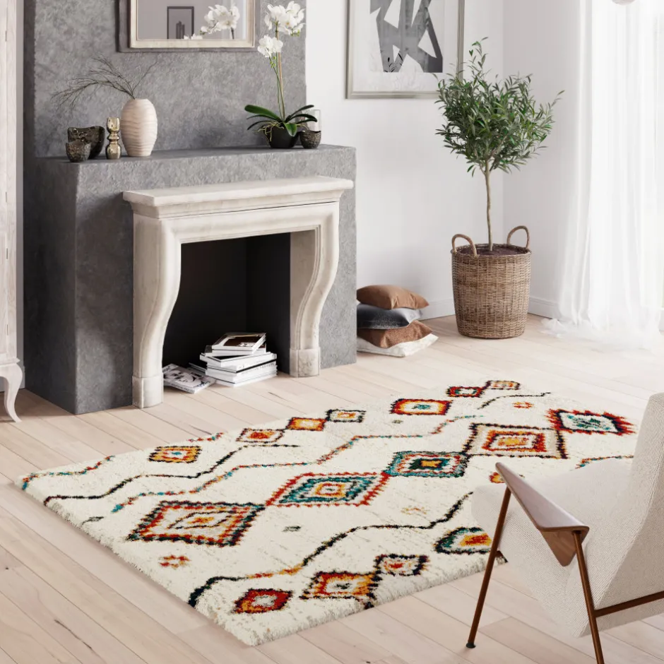 New Drawer ZAZY Tapis d'inspiration berbère à motif ethnique