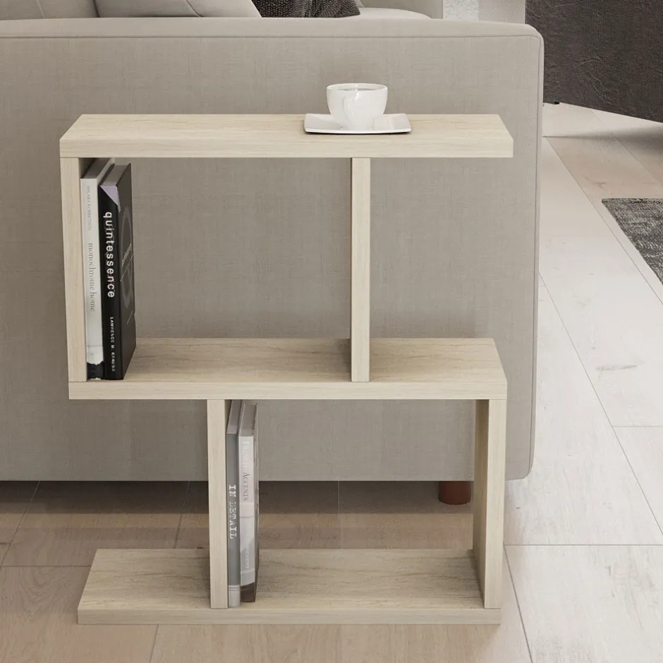 Sale Drawer ZED Table d'appoint effet travertin