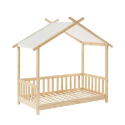 New No name ZENID Lit cabane enfant en bois 70x140cm