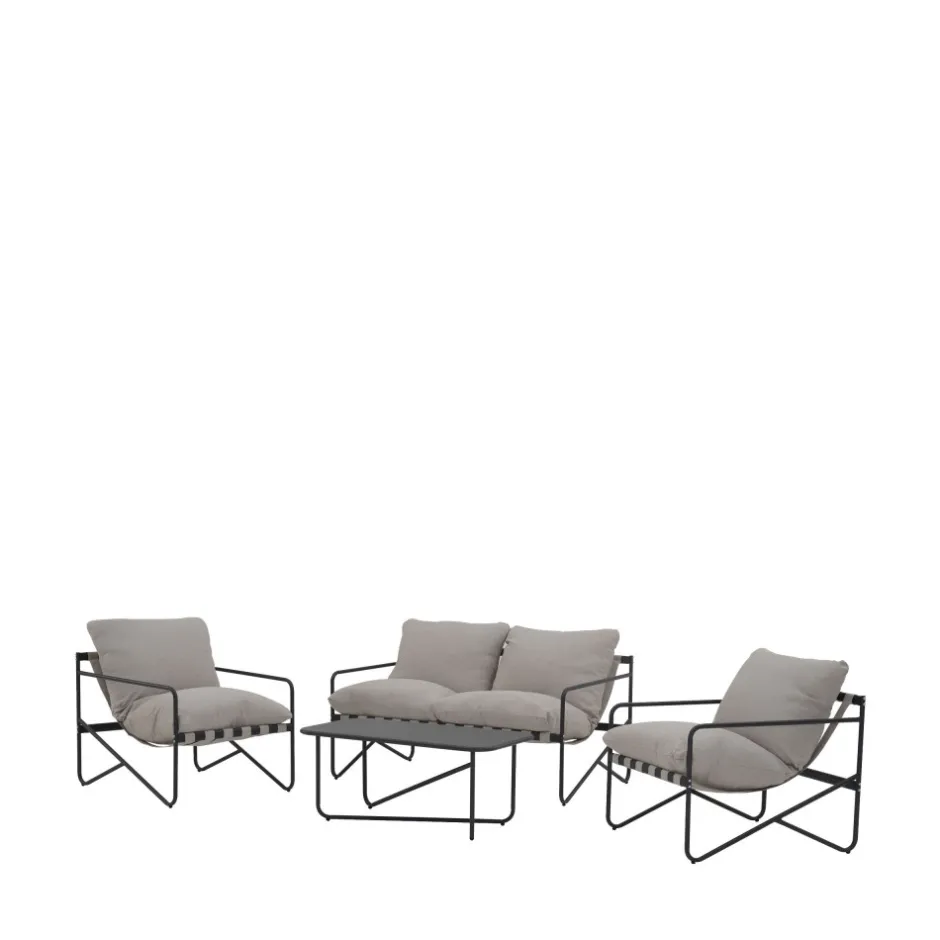 Clearance Drawer ZENO Salon de jardin 4 places en acier