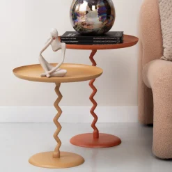 Clearance Leitmotiv ZIGZAG Table d'appoint ronde en métal ø40cm