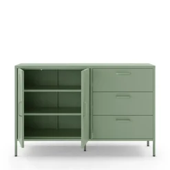 Sale No name ZIO Buffet 2 portes 3 tiroirs en métal L140cm