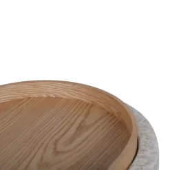 Clearance Drawer ZOÉ Pouf rond imprimé animal avec plateau et rangement ø40cm