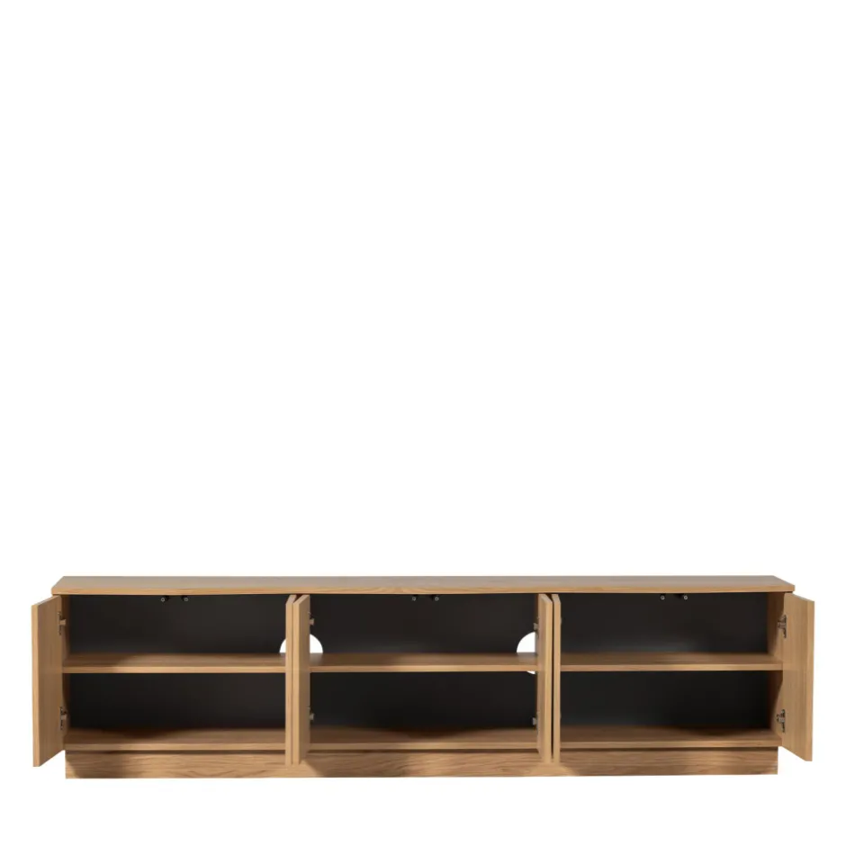 Woood ZUMA Meuble TV 6 portes en bois L200cm