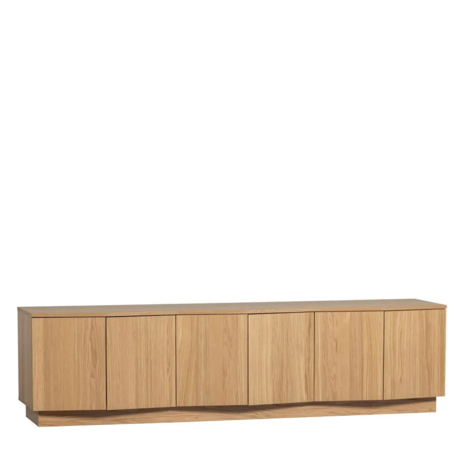 Woood ZUMA Meuble TV 6 portes en bois L200cm